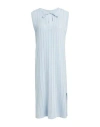 Peserico Woman Midi Dress Sky Blue Size 10 Cotton