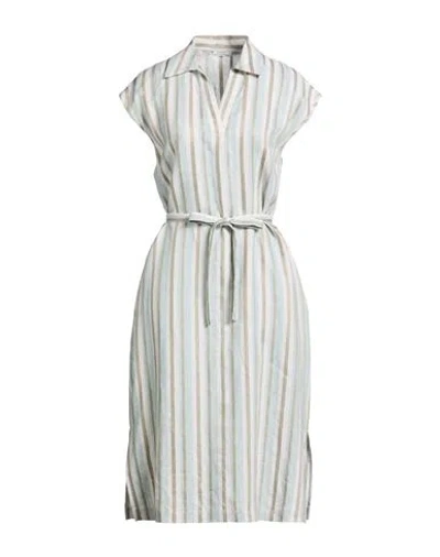 Peserico Woman Midi Dress Sky Blue Size 10 Linen