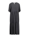 Peserico Woman Midi Dress Slate Blue Size 14 Linen, Cotton