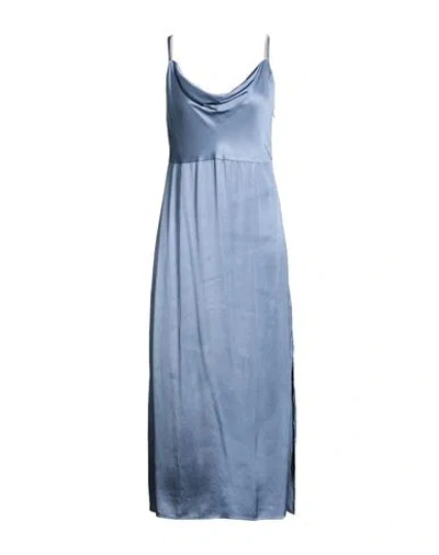 Peserico Woman Midi Dress Slate Blue Size 6 Viscose