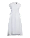 Peserico Woman Midi Dress White Size 10 Cotton In White
