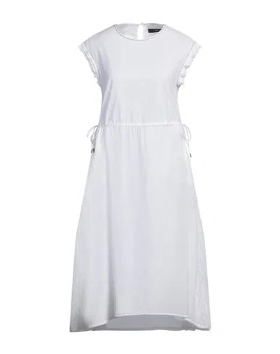 Peserico Woman Midi Dress White Size 10 Cotton