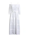 Peserico Off-the-shoulder Maxi Dress In White