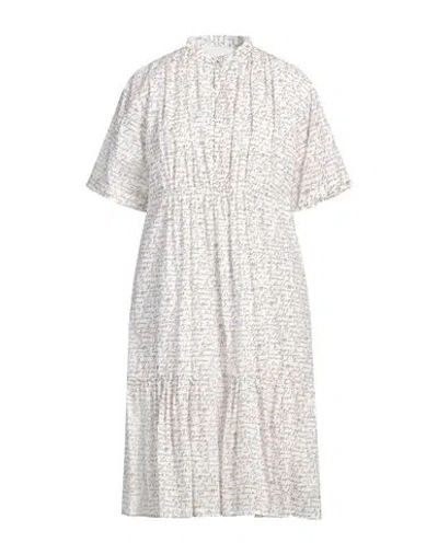 Peserico Woman Midi Dress White Size 6 Cotton