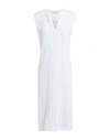 Peserico Woman Midi Dress White Size 6 Cotton In White