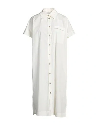 Peserico Woman Midi Dress White Size 6 Cotton, Polyester