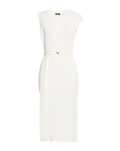 Peserico Woman Midi Dress White Size 6 Viscose, Polyester