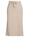 Peserico Woman Midi Skirt Beige Size 10 Cotton, Wool, Cashmere, Polyester, Merino Wool In Pink