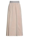 Peserico Woman Midi Skirt Beige Size 14 Polyester In Neutral