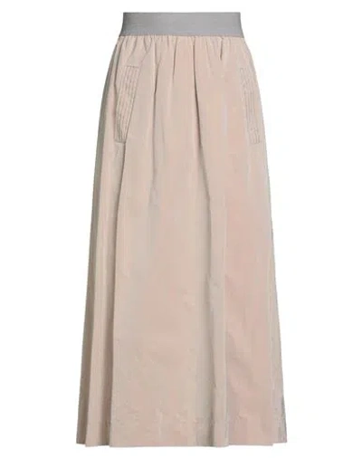 Peserico Woman Midi Skirt Beige Size 14 Polyester In Neutral