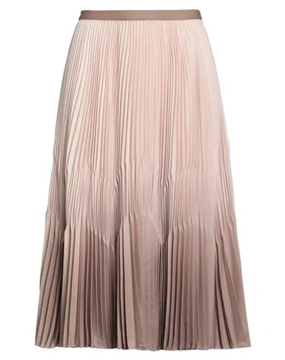 Peserico Woman Midi Skirt Beige Size 6 Polyester