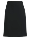 Peserico Woman Midi Skirt Black Size 12 Polyester, Viscose, Cotton, Elastane In Black