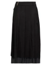 Peserico Woman Midi Skirt Black Size 4 Virgin Wool, Viscose, Elastane, Cotton, Silk In Black