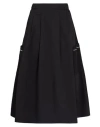 Peserico Woman Midi Skirt Black Size 8 Cotton, Elastane