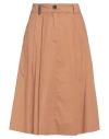 Peserico Woman Midi Skirt Brown Size 6 Cotton, Elastane