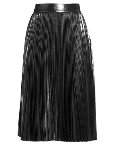 Peserico Woman Midi Skirt Charcoal Size 6 Polyester In Black