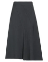 Peserico Woman Midi Skirt Charcoal Size 6 Polyester, Viscose, Cotton, Elastane In Grey