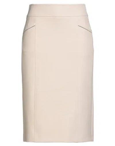 Peserico Woman Midi Skirt Cream Size 6 Polyester, Viscose, Cotton, Elastane In White