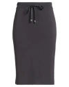 Peserico Woman Midi Skirt Dark Purple Size 6 Cotton In Gray