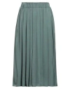 Peserico Woman Midi Skirt Green Size 12 Viscose, Polyester In Green