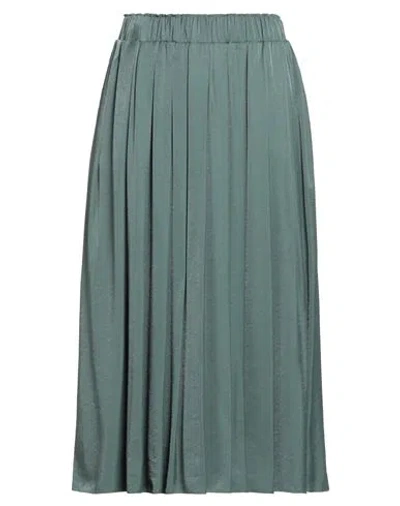 Peserico Woman Midi Skirt Green Size 12 Viscose, Polyester
