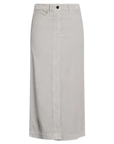 Peserico Woman Midi Skirt Grey Size 2 Cotton, Elastane In Animal Print