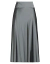 Peserico Woman Midi Skirt Grey Size 6 Viscose, Wool, Elastane In Gray