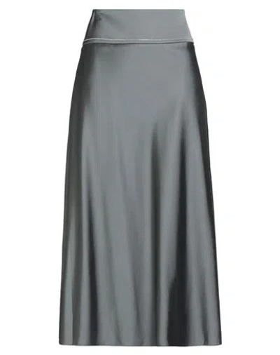 Peserico Woman Midi Skirt Grey Size 6 Viscose, Wool, Elastane In Gray