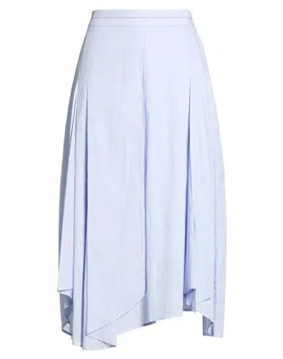 Peserico Woman Midi Skirt Light Blue Size 0 Cotton