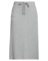 Peserico Woman Midi Skirt Light Grey Size 10 Cotton, Wool, Cashmere, Polyester, Merino Wool In Gray