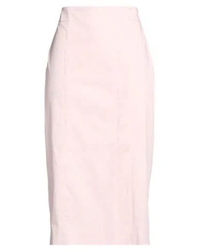 Peserico Woman Midi Skirt Light Pink Size 10 Cotton, Elastane