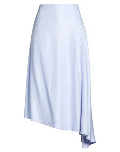 Peserico Woman Midi Skirt Lilac Size 10 Viscose, Linen In Blue