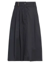 Peserico Woman Midi Skirt Midnight Blue Size 14 Cotton, Elastane In Blue