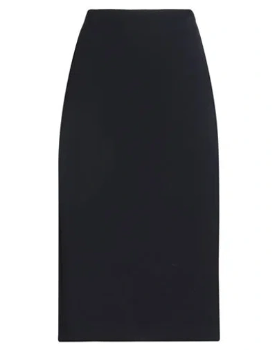 Peserico Woman Midi Skirt Midnight Blue Size 6 Polyester, Viscose, Cotton, Elastane