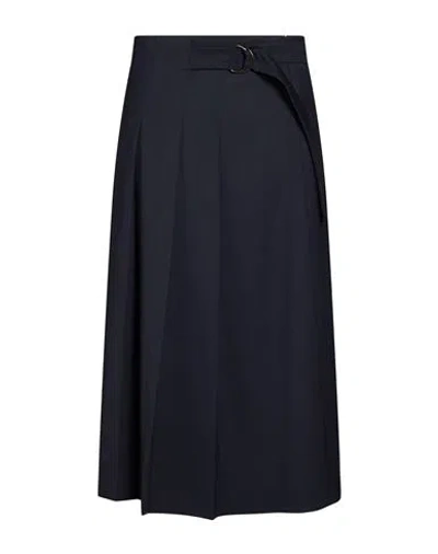 Peserico Woman Midi Skirt Midnight Blue Size 6 Polyester, Wool, Elastane