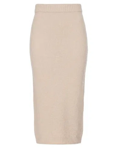 Peserico Woman Midi Skirt Off White Size 4 Merino Wool, Cashmere, Polyamide, Metallic Fiber, Elastan In Neutral