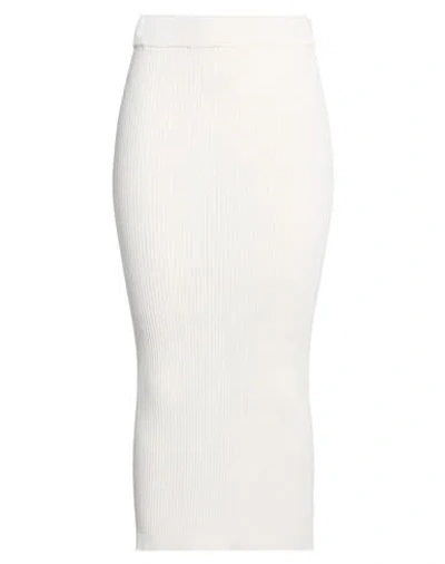 Peserico Woman Midi Skirt Off White Size 6 Viscose, Polyester In Neutral