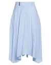 Peserico Woman Midi Skirt Pastel Blue Size 10 Linen