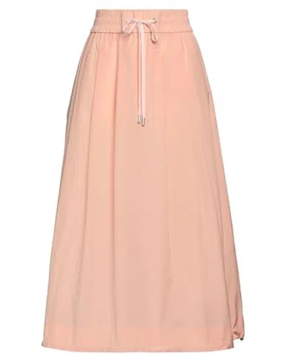 Peserico Woman Midi Skirt Salmon Pink Size 8 Cotton, Polyester