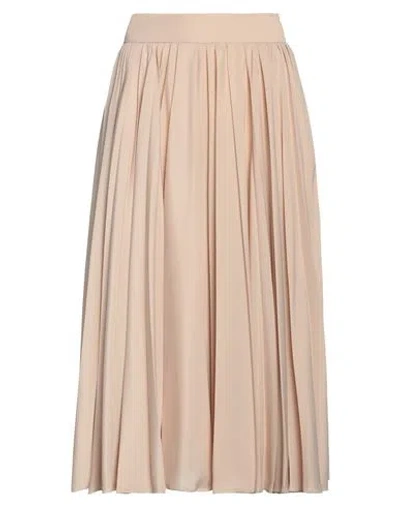 Peserico Woman Midi Skirt Sand Size 10 Polyester In Beige