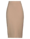 Peserico Woman Midi Skirt Sand Size 2 Polyester, Viscose, Cotton, Elastane In Beige