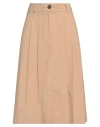Peserico Woman Midi Skirt Sand Size 4 Cotton, Elastane In Beige