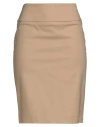 Peserico Woman Midi Skirt Beige Size 10 Polyester, Viscose, Cotton, Elastane In Beige