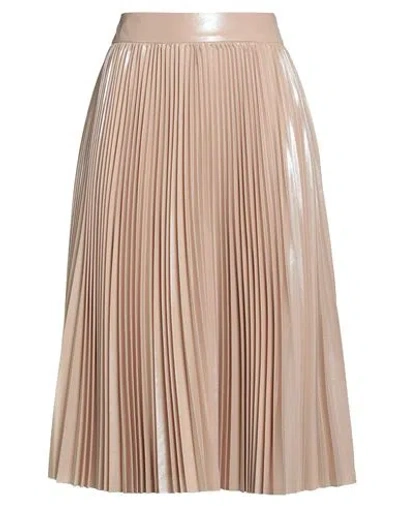 Peserico Woman Midi Skirt Sand Size 6 Polyester In Neutral