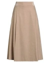 Peserico Woman Midi Skirt Sand Size 6 Wool, Polyester, Viscose, Polyamide, Elastane In Neutral