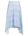 Peserico Woman Midi Skirt Sky Blue Size 6 Cotton