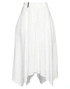 PESERICO PESERICO WOMAN MIDI SKIRT WHITE SIZE 6 LINEN