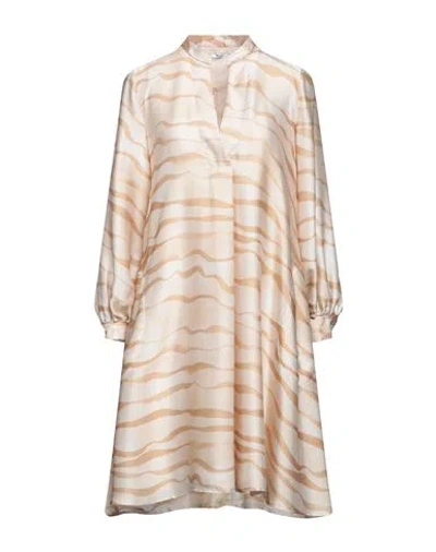 Peserico Woman Short Dress Beige Size 6 Polyester
