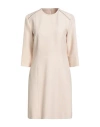 Peserico Woman Mini Dress Beige Size 6 Polyester, Viscose, Cotton, Elastane In Neutral