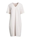 Peserico Woman Mini Dress Blush Size 12 Polyester, Rayon, Cotton, Elastane In White
